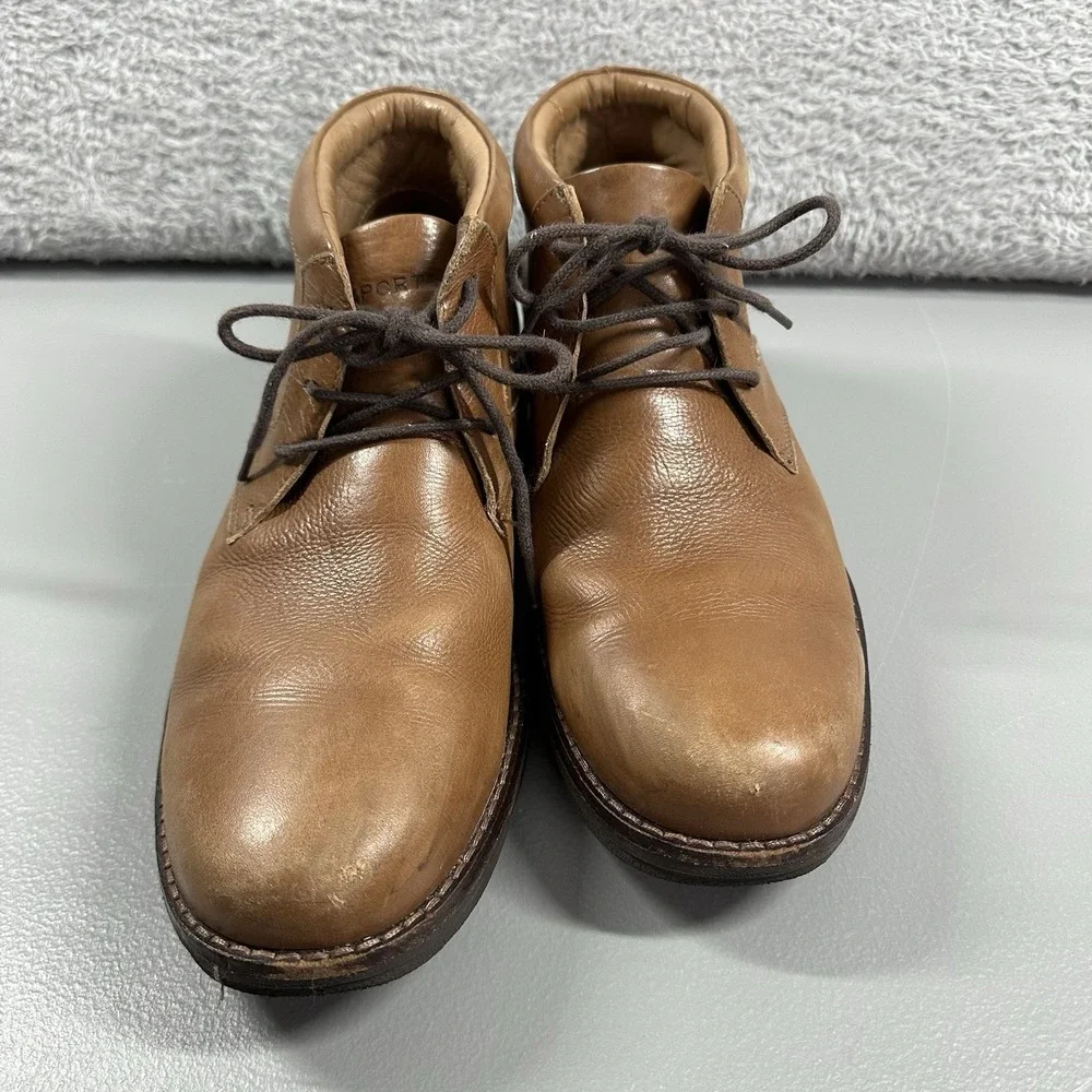Rockport Chukka Boots Mens 8.5M Premium Class Cognac Brown‎ Leather